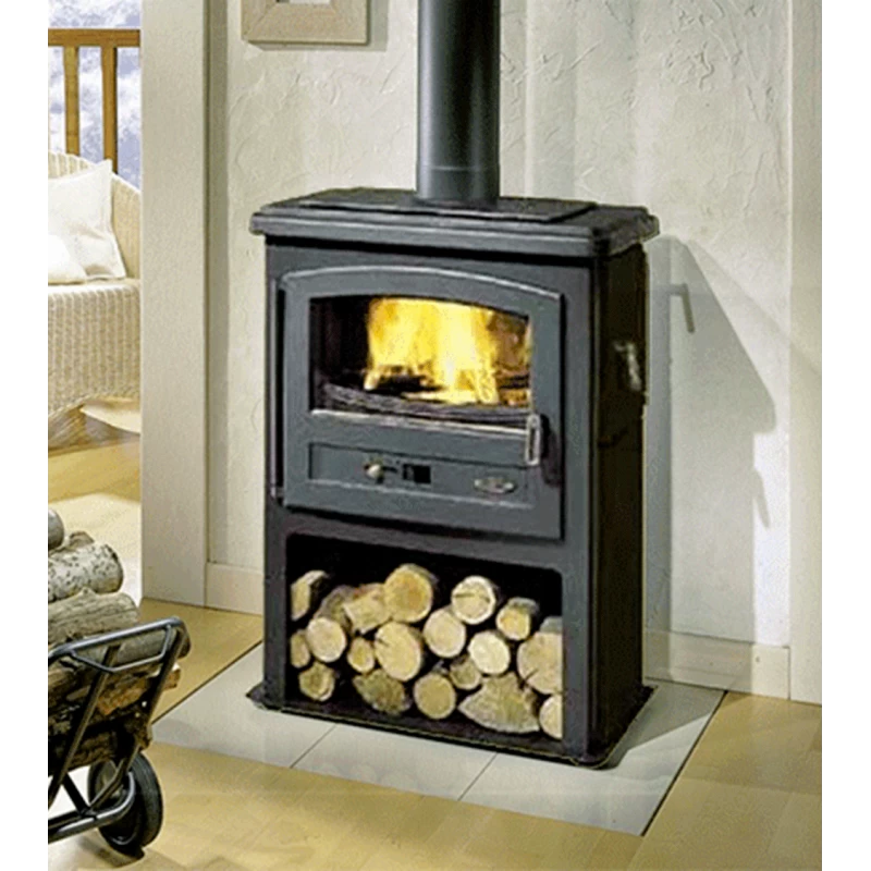 ECO Emaillée 8,5 Kw Réserves De Bûches - Poêle à Bois GODIN 3 ECO Emaillée 8,5 Kw Réserves De Bûches - Poêle à Bois GODIN