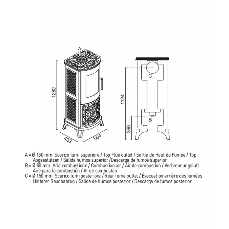 ALBERTA 8,1 Kw - Poêle à Bois Etanche EVA CALOR 6 ALBERTA 8,1 Kw - Poêle à Bois Etanche EVA CALOR – Image 4