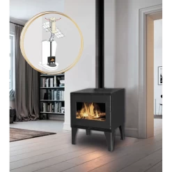 Pack Poêle à Bois + Conduit 150 EDOARDO 10 KW - Poêle à Bois INTERSTOVES