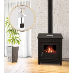 Pack Poêle à Bois JUAN 14kW + Conduit 150 - INTERSTOVES