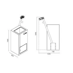 Réservoir Complémentaire De Stockage De Granulés - EVA CALOR -Ma voie est la cheminée. reservoir stockage granules eva calor2 2